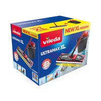 Vileda Ultramax XL Box - Laminato - Piastrelle - Legno - Secco e bagnato - Microfibra - Nero - Rosso