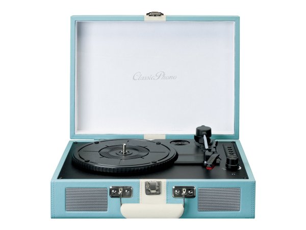 Lenco TT-110 - Giradischi con trasmissione a cinghia - Semiautomatico - Blu - Bianco - Ecopelle - Me