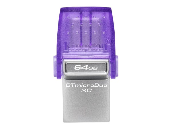 Kingston DataTraveler 64GB microDuo 3C 200MB/s dual USB-A + USB-C - 64 GB - USB Type-A / USB Type-C