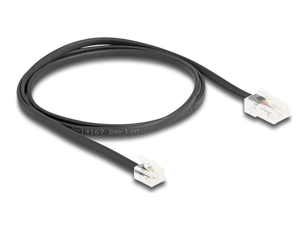 Delock Telefonkabel RJ45 Stecker zu RJ11 schw. - Cavo - Rete