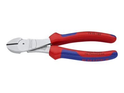 KNIPEX 74 05 180 - Pinze diagonali - Acciaio al cromo vanadio - Plastica - Blu - Rosso - 180 mm - 27