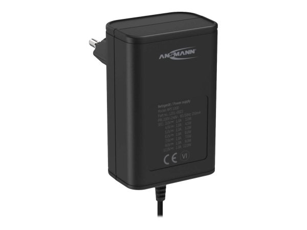 Ansmann 1201-0023 - Universale - Interno - 100 - 240 V - 12 W - AC-DC - Nero