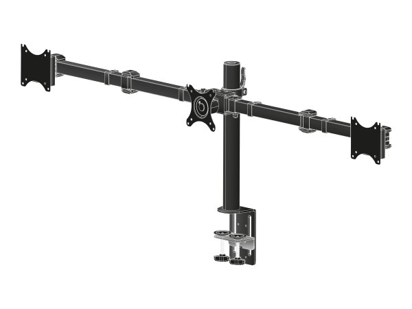 Iiyama Desk Mount - Morsa - 30 kg - 25,4 cm (10") - 68,6 cm (27") - 100 x 100 mm - Nero