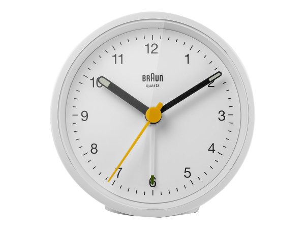 Braun BC12W - Sveglia al quarzo - Rotondo - Bianco - 12h - Buzzer - Batteria