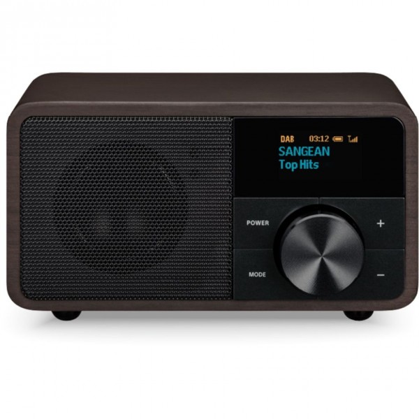 Sangean Electronics Genuine Mini DDR-7 Tischradio DAB+ UKW AUX Bluetooth Dunkelbraun