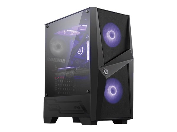 MSI MAG FORGE 100M - Midi Tower - PC - Vetro temperato - Nero - Trasparente - ATX,Micro ATX,Mini-ITX