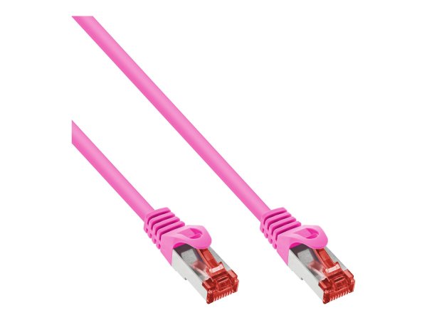 InLine Cavo patch Lan - S/FTP (PiMf) - Cat.6 - 250 MHz - PVC - CU - rosa - 3m