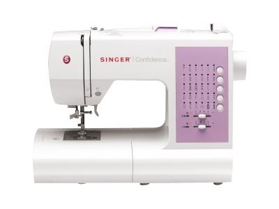 Singer 7463 Confidence - Rosa - Bianco - Macchina da cucire semiautomatica - Cucito - Pulsanti - Ele