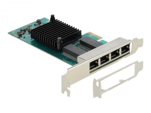 Delock Scheda PCI Express per 4 x Gigabit LAN - Interno - Cablato - PCI Express - Ethernet - 4000 Mb