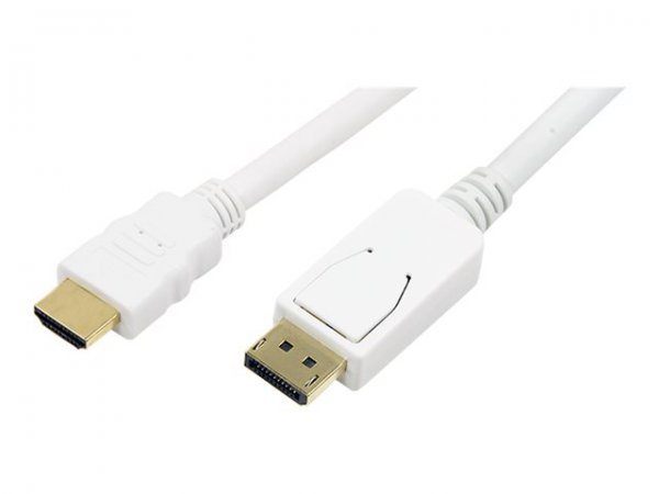 LogiLink 2m - HDMI-DP - 2 m - HDMI - DisplayPort - Oro - 1920 x 1080 Pixel - Bianco