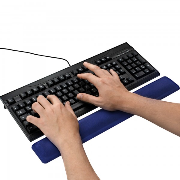 InLine Keyboard Pad - poggia polsi in gel per tastiera - Blu - 464x60x23mm