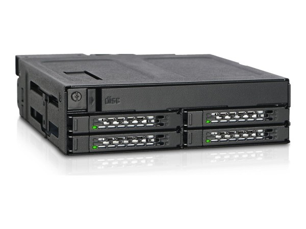 Icy Dock MB604SPO-B - Nero - Metallo - 9.5,12.7 mm - 1 ventola(e) - 4 cm - 12 Gbit/s