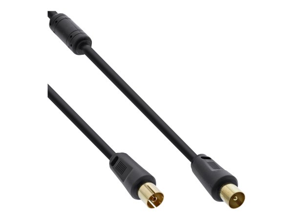 InLine Cavo antenna - 2x M schermato - con filtro - 85dB - nero - 2m