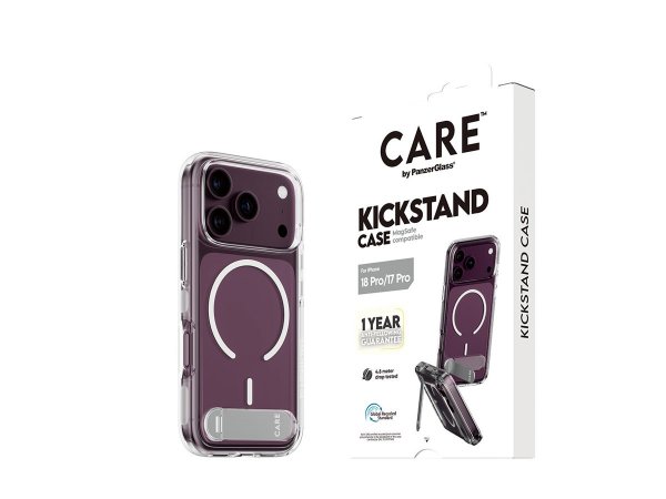 PanzerGlass PGC Kickstand Case Transparent White Mag