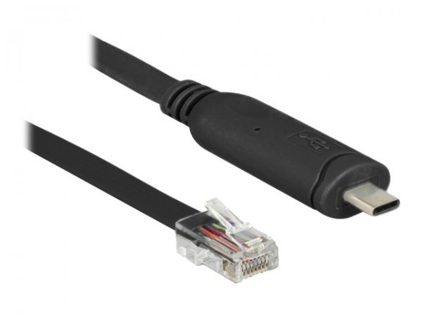 Delock 63912 - Nero - 2 m - USB tipo-C - RJ45 - Maschio - Maschio