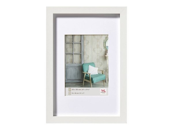 walther design EA040W - Cornice per foto singola - Legno - Bianco - 20 x 27 cm - Rettangolare - 330