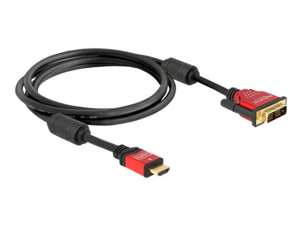 Delock HDMI - DVI Cable 1.8m male / male - 1,8 m - HDMI - DVI-D - 5,1 Gbit/s - Maschio/Maschio