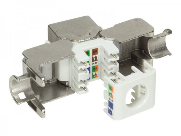 LogiLink NK4001 - Piatto - Metallico - Bianco - RJ-45 - Femmina - 10GBase-T - 22/24