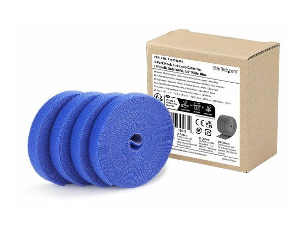 StarTech.com 4-pack 15ft Hook and Loop Roll - Cavo