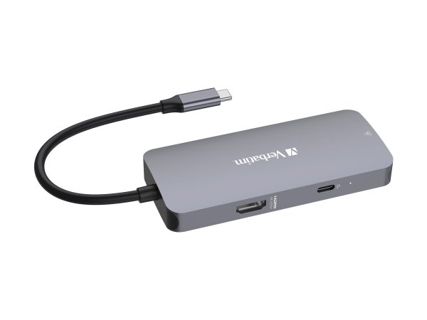 Verbatim CMH-05 - USB tipo-C - HDMI - RJ-45 - USB 3.2 Gen 1 (3.1 Gen 1) Type-C - USB tipo-C - 5000 M