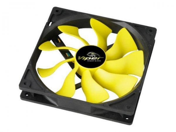 Akasa 14cm Viper Fan - Ventilatore - 14 cm - 26,01 dB - Nero - Giallo