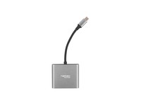 natec Fowler Mini - USB 2.0 Type-C - Grigio - HDMI - USB 3.2 Gen 1 (3.1 Gen 1) Type-A - USB 3.2 Gen