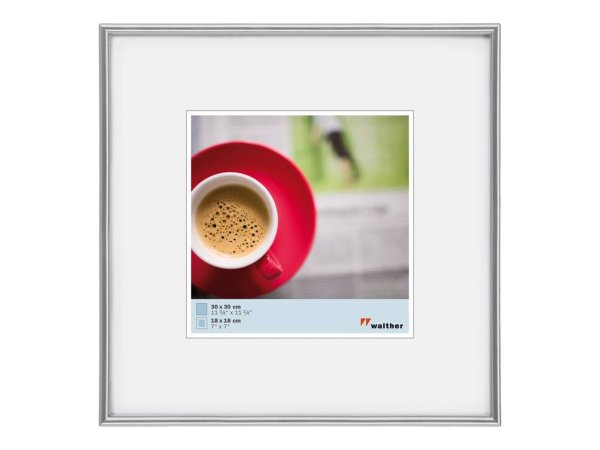 Walther Design Galeria - Plastica - Argento - Cornice per foto singola - 30 x 30 cm
