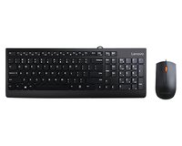 Lenovo 300 - Full-size (100%) - Cablato - USB - QWERTY - Nero - Mouse incluso