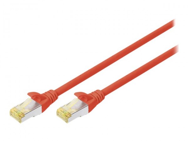 DIGITUS Cavo patch CAT 6A S/FTP - 10 pezzi - 3 m - Cat6a - S/FTP (S-STP) - RJ-45 - RJ-45 - Rosso