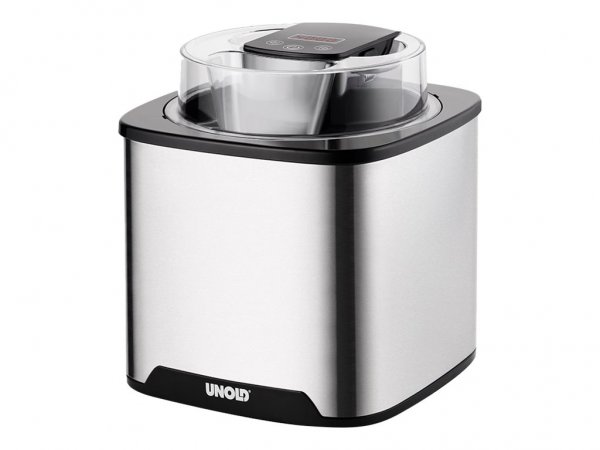 UNOLD 48855 - Gelatiera tradizionale - 1,5 L - 1 ciotole - Nero - Acciaio inox - 30 min - LCD