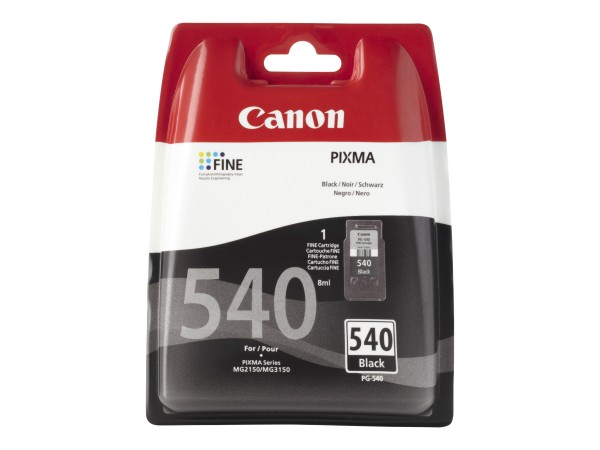 Canon PG-540 cartuccia d'inchiostro nero originale 1 pz - Resa standard - Nero - 8 ml - 1 pz - 180 p