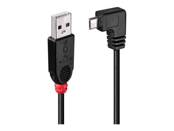 Lindy 31977 - 2 m - USB A - Micro-USB B - USB 2.0 - Maschio/Maschio - Nero