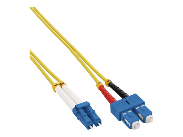 InLine Cavo Duplex - LC/SC 9/125µm - Fibra Ottica OS2 - 2m