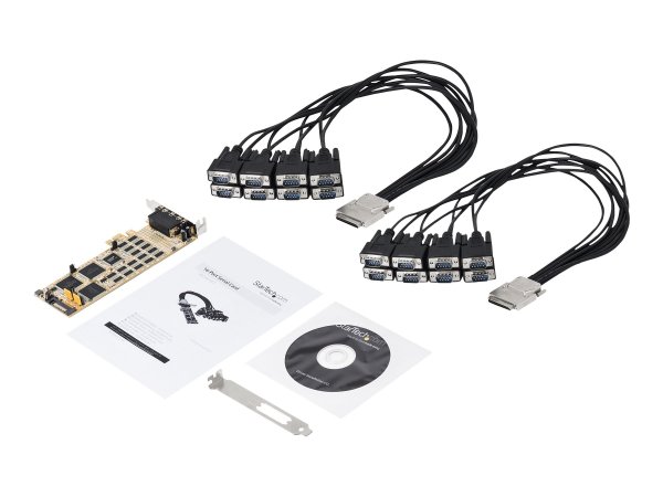 StarTech.com Scheda seriale PCI Express a16 porte DB9 RS232 - Staffa a Profilo basso (installata) e