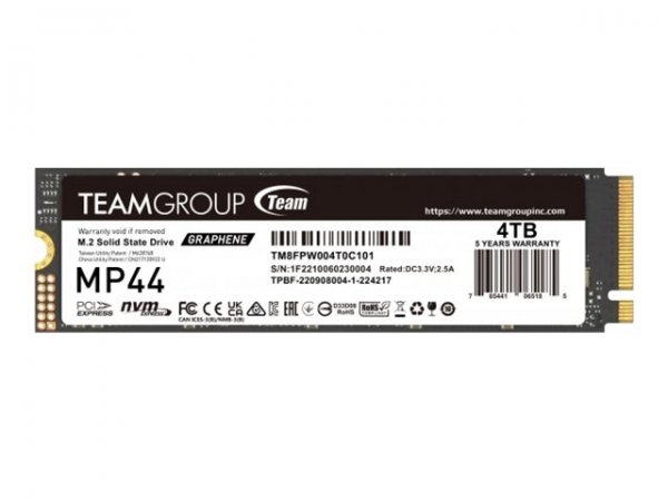 Team Group TM8FPW004T0C101 - 4 TB - M.2 - 7400 MB/s