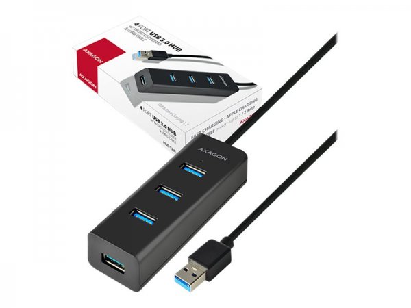 AXAGON HUE-S2BL - USB 3.2 Gen 1 (3.1 Gen 1) Type-A - USB 3.2 Gen 1 (3.1 Gen 1) Type-A - 5000 Mbit/s