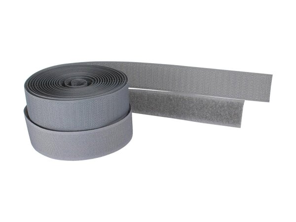 InLine Nastro per chiusura a strappo - rotolo da 3m - larghezza 25mm - grigio