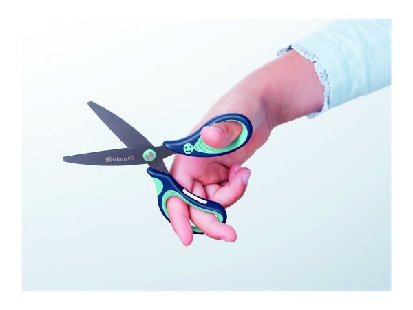 Pelikan SC1RB - Bambino - Taglio a zig zag - Singolo - Blu - Polarizzato a destra - Manico offset