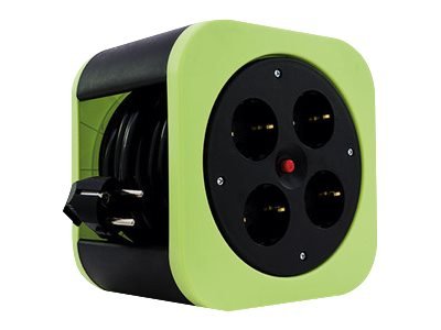 REV Ritter REV 0010012400 - 10 m - 4 presa(e) AC - Interno - 1,5 mm² - Nero - Verde - 230 V