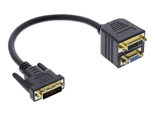 InLine DVI adapter - DVI-I (M) to DB-15, DVI-I (F)
