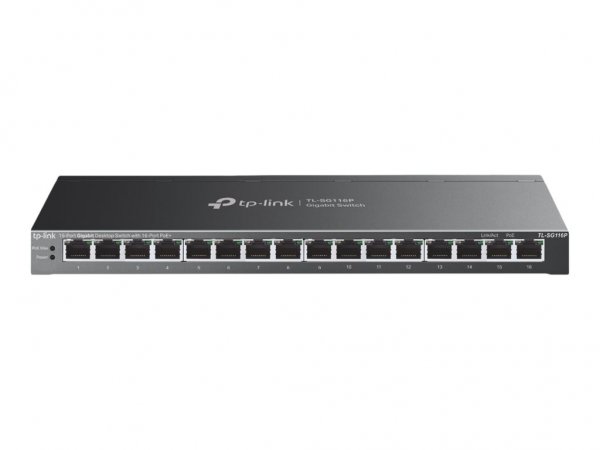 TP-LINK TL-SG116P - Non gestito - Gigabit Ethernet (10/100/1000) - Full duplex - Supporto Power over