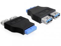 Delock 65324 - USB 3.0 - 19 Pin Buchse - Nero