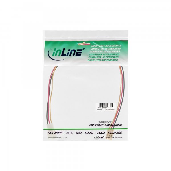 InLine Prolunga cavo ventola - Molex maschio/femmina a 3 pin - segnale