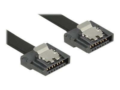 Delock SATA 6 Gb/s Kabel schwarz Flexi - Cavo - Digitale/dati
