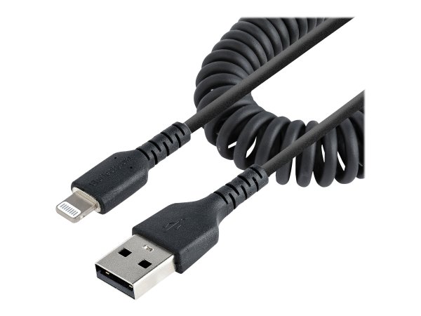 StarTech.com Cavo Lightning a USB- A da 50 cm Certificato MFi - Cavetto iPhone Spiralato di Ricarica