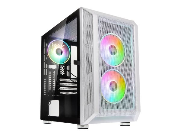 Pro Gamersware Citadel Mesh RGB Micro-ATX Gehäuse - weiß - Torre - ATX