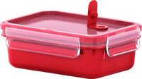 EMSA Clip & Micro Contenitore Microonde - Rosso - 0.55 L - 0,55 L - Rosso - Trasparente - Polipropil