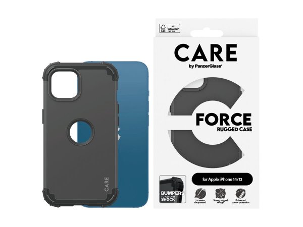 PanzerGlass CARE by Fashionable Case Schwarz FORCE iPhone 14| 13