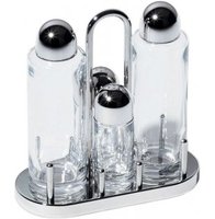 Alessi 5070 OEl-/Essig-Spender Dose Glas - Edelstahl - Transparent