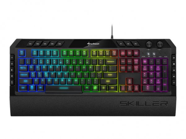 Sharkoon Skiller SGK5 - Cablato - USB - Interruttore a chiave meccanica - QWERTZ - LED RGB - Nero